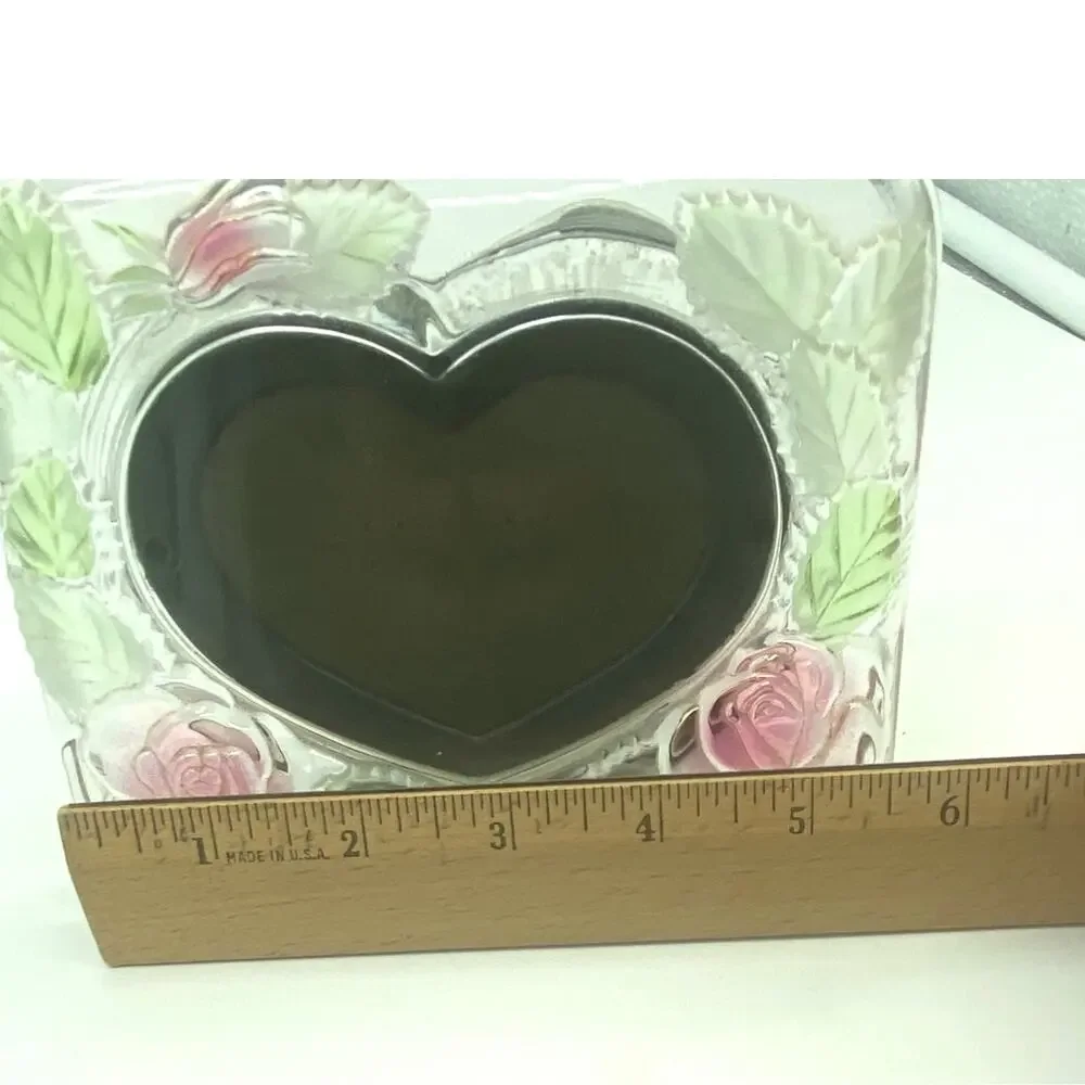 Vintage Iridescent Roses Crystal Picture‎ Frame Studio Nova Y2K 5.75